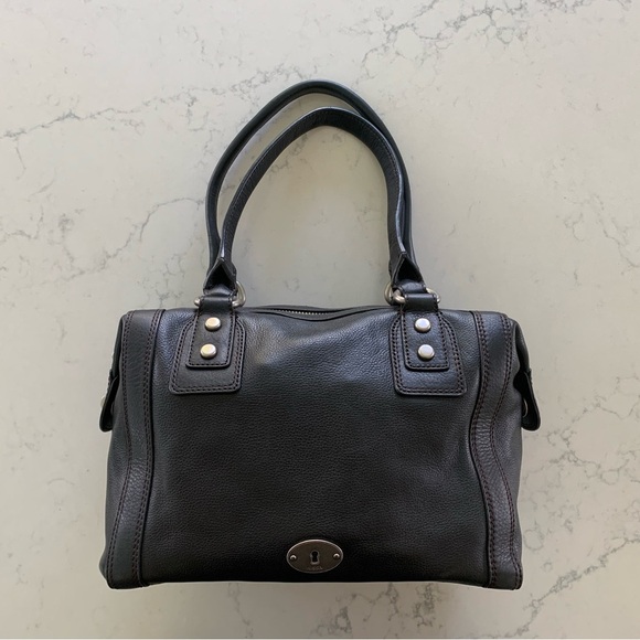 Fossil Pebbled Leather Marlow Satchel Handbag - Picture 2 of 16